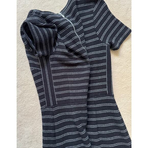 Madewell Black with White Stripes Upstage Midi Dress Size 2 - Picture 13 of 13